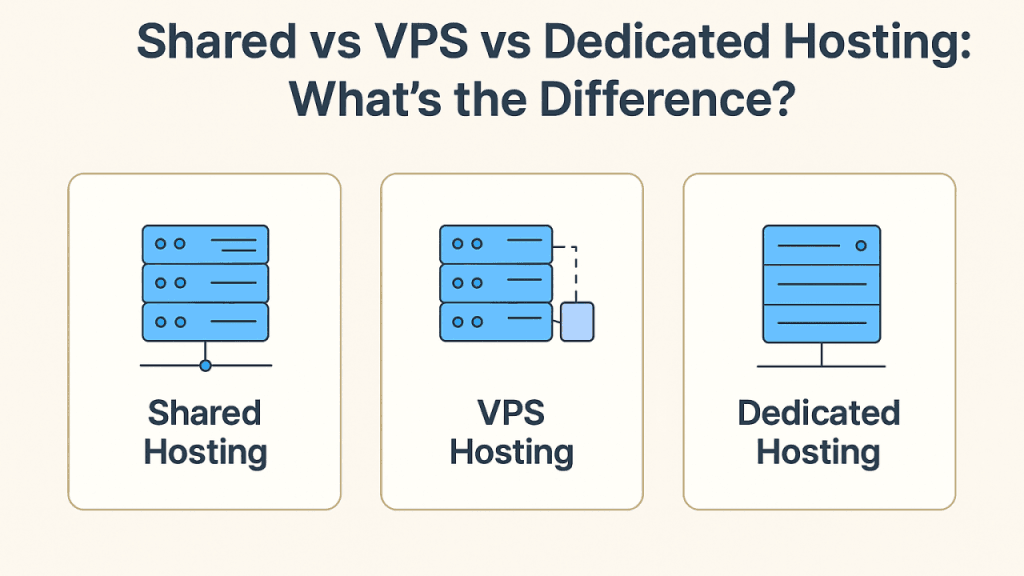 مقارنة بين الاستضافة المشتركة و VPS و السيرفرات المخصصة