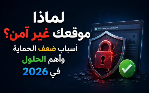 لماذا موقعك غير آمن؟ أسباب ضعف الحماية وأهم الحلول في 2026 - مرام هوست