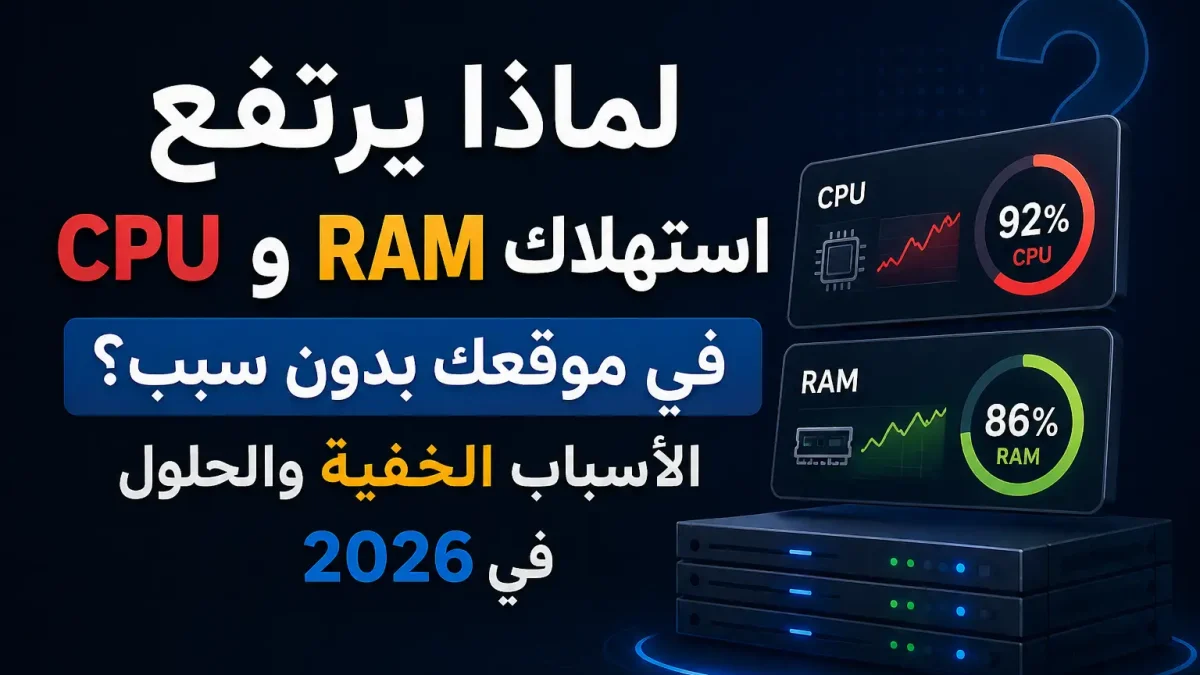 لماذا يرتفع استهلاك CPU وRAM في موقعك بدون سبب؟ الأسباب الخفية والحلول في 2026 - مرام هوست
