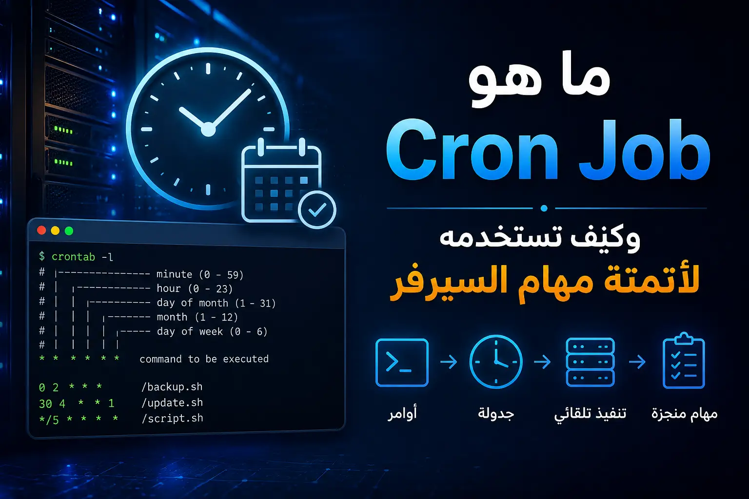 ما هو Cron Job وكيف تستخدمه لأتمتة مهام السيرفر - مرام هوست