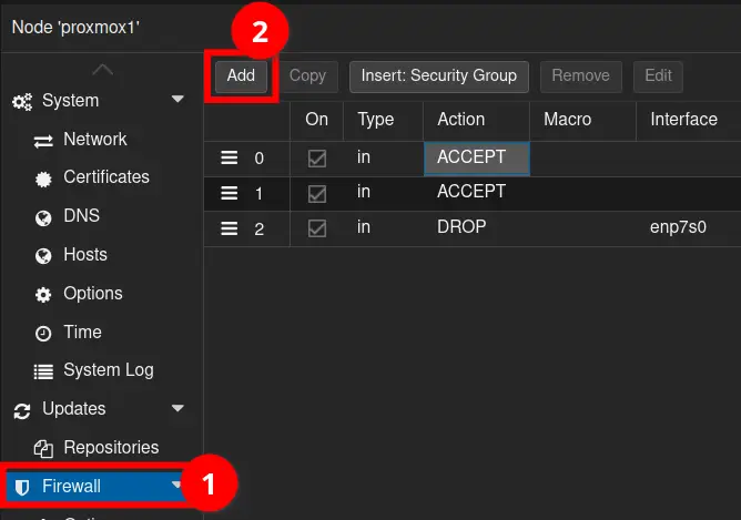 حماية VPS Proxmox
