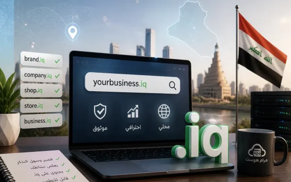 حجز دومين .iq العراقي مع مرام هوست