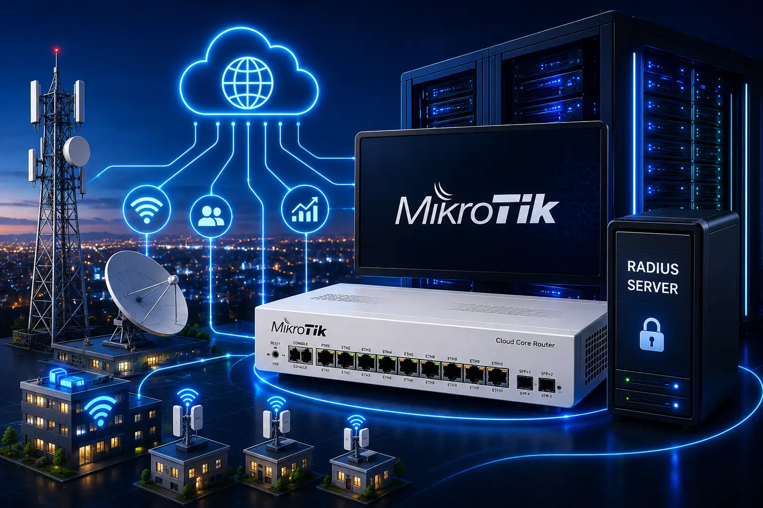 استضافة ISP احترافية مع MikroTik و Radius Server – حلول متكاملة لمزودي خدمة الإنترنت وشبكات WISP - مرام هوست