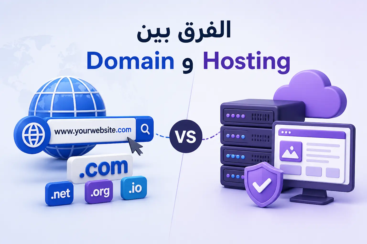الفرق بين Domain و Hosting: شرح مبسط للمبتدئين - مرام هوست