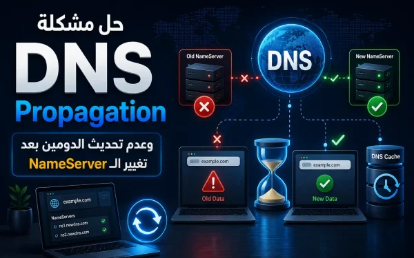 حل مشكلة DNS Propagation وعدم تحديث الدومين بعد تغيير الـ NameServer – دليل عملي شامل 2026 مع مرام هوست - مرام هوست
