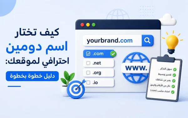 كيف تختار اسم دومين احترافي لموقعك: دليل خطوة بخطوة - مرام هوست