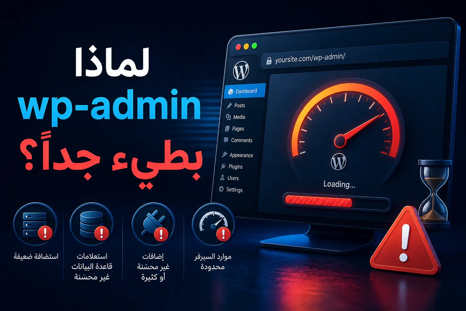 wp-admin بطيء وحلول تسريع لوحة WordPress