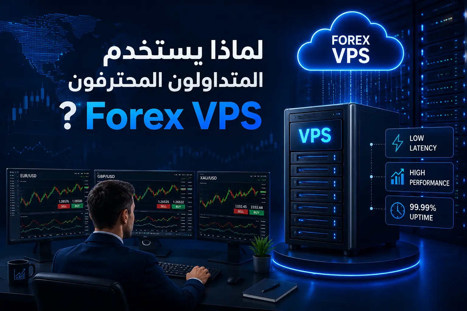 لماذا يستخدم المتداولون المحترفون Forex VPS؟ الدليل الكامل لأهمية VPS في التداول الاحترافي 2026 - مرام هوست
