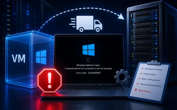 لماذا توقفت Windows VM عن الإقلاع بعد نقلها إلى سيرفر جديد؟ دليل تشخيص وإصلاح المشكلة في Proxmox 2026 - مرام هوست