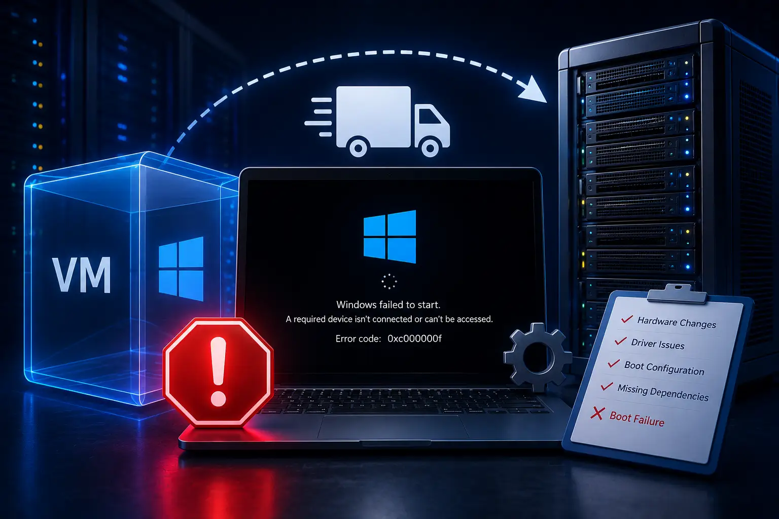 لماذا توقفت Windows VM عن الإقلاع بعد نقلها إلى سيرفر جديد؟ دليل تشخيص وإصلاح المشكلة في Proxmox 2026 - مرام هوست