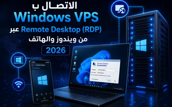 الاتصال بـ Windows VPS عبر Remote Desktop (RDP) من ويندوز والهاتف 2026 - مرام هوست