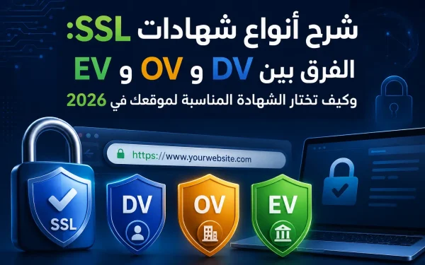 شرح أنواع شهادات SSL: الفرق بين DV و OV و EV وكيف تختار الشهادة المناسبة لموقعك في 2026 - مرام هوست