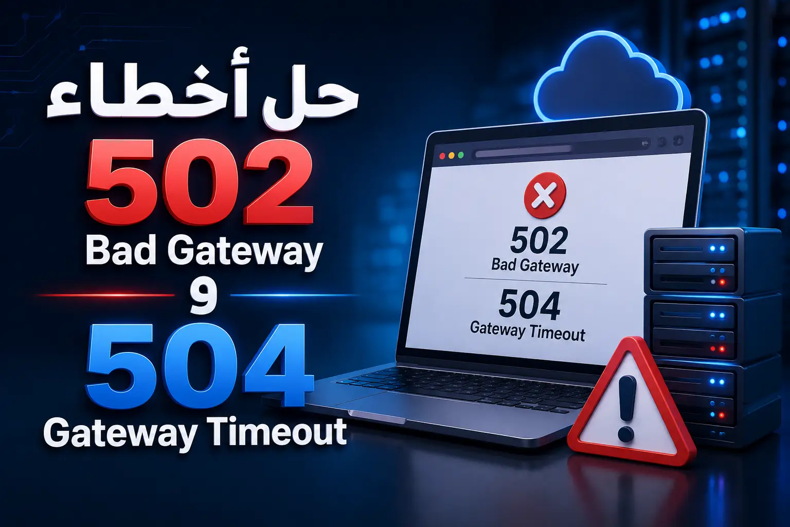 حل أخطاء 502 Bad Gateway و504 Gateway Timeout: الأسباب والحلول الكاملة 2026 - مرام هوست