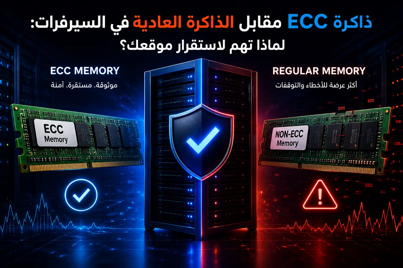 ذاكرة ECC مقابل الذاكرة العادية في السيرفرات: لماذا تهم لاستقرار موقعك؟ - مرام هوست