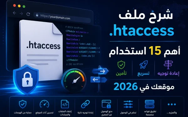 شرح ملف .htaccess: أهم 15 استخدام لتأمين وتسريع وإعادة توجيه موقعك في 2026 - مرام هوست