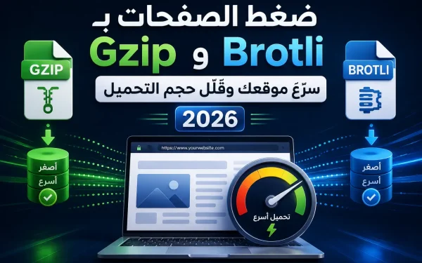 ضغط الصفحات بـ Gzip وBrotli: سرّع موقعك وقلّل حجم التحميل 2026 - مرام هوست
