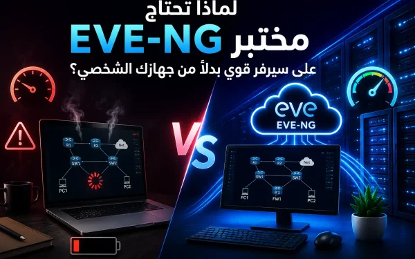 لماذا تحتاج مختبر EVE-NG على سيرفر قوي بدلاً من جهازك الشخصي؟ - مرام هوست