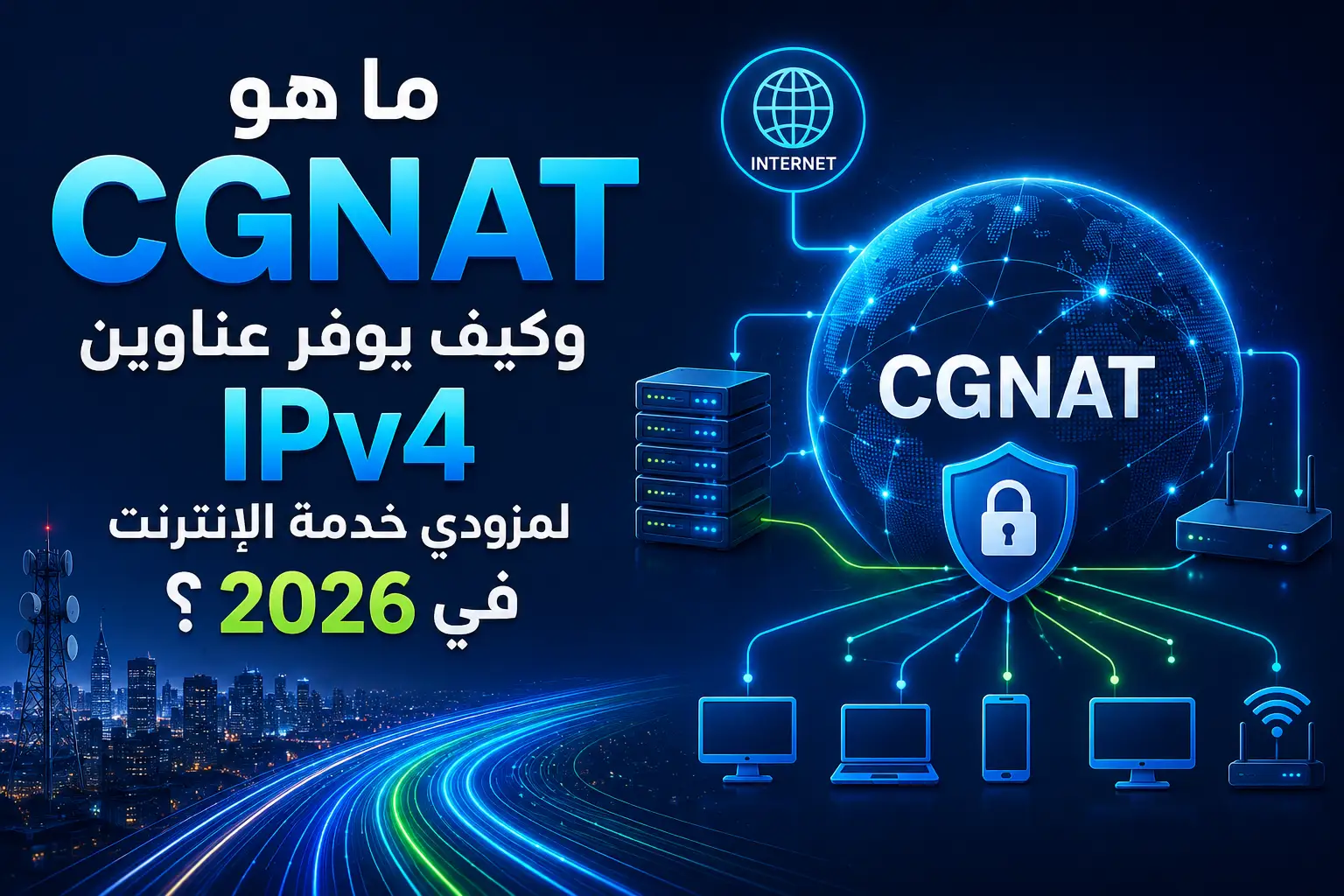 ما هو CGNAT وكيف يوفّر عناوين IPv4 لمزودي خدمة الإنترنت في 2026؟ - مرام هوست