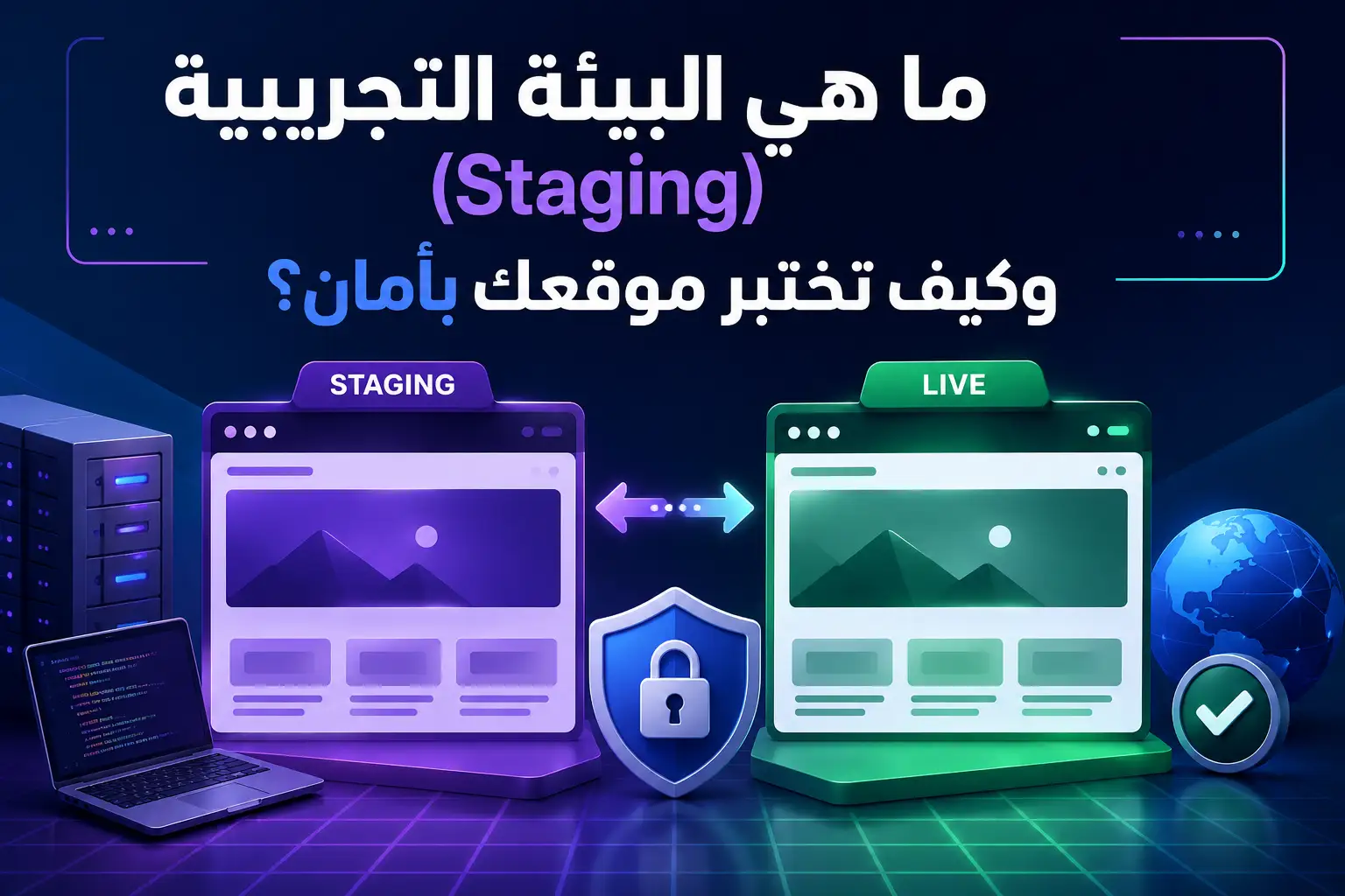 ما هي البيئة التجريبية (Staging) وكيف تختبر موقعك بأمان؟ الدليل الشامل لعام 2026 - مرام هوست