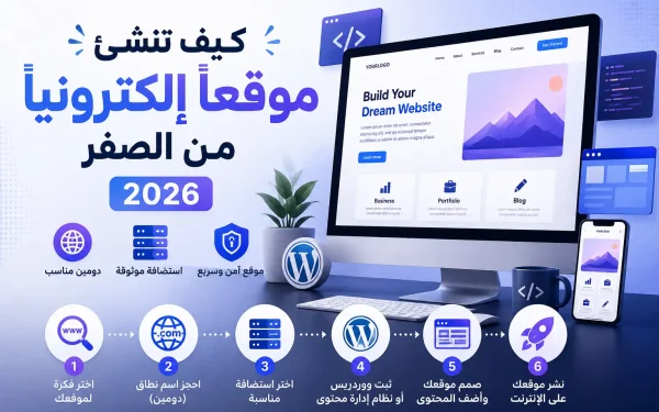كيف تنشئ موقعاً إلكترونياً من الصفر 2026: دليل المبتدئين خطوة بخطوة (بدون خبرة) - مرام هوست