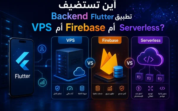أين تستضيف Backend تطبيق Flutter؟ VPS أم Firebase أم Serverless؟ - مرام هوست