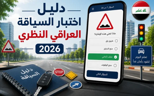 اختبار السياقة العراقي النظري 2026: تدرّب على 20 سؤالاً عشوائياً قبل الامتحان - مرام هوست