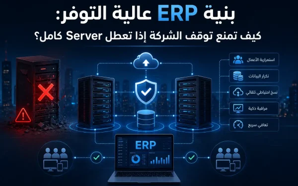 بنية ERP عالية التوفر: كيف تمنع توقف الشركة إذا تعطل Server كامل؟ - مرام هوست