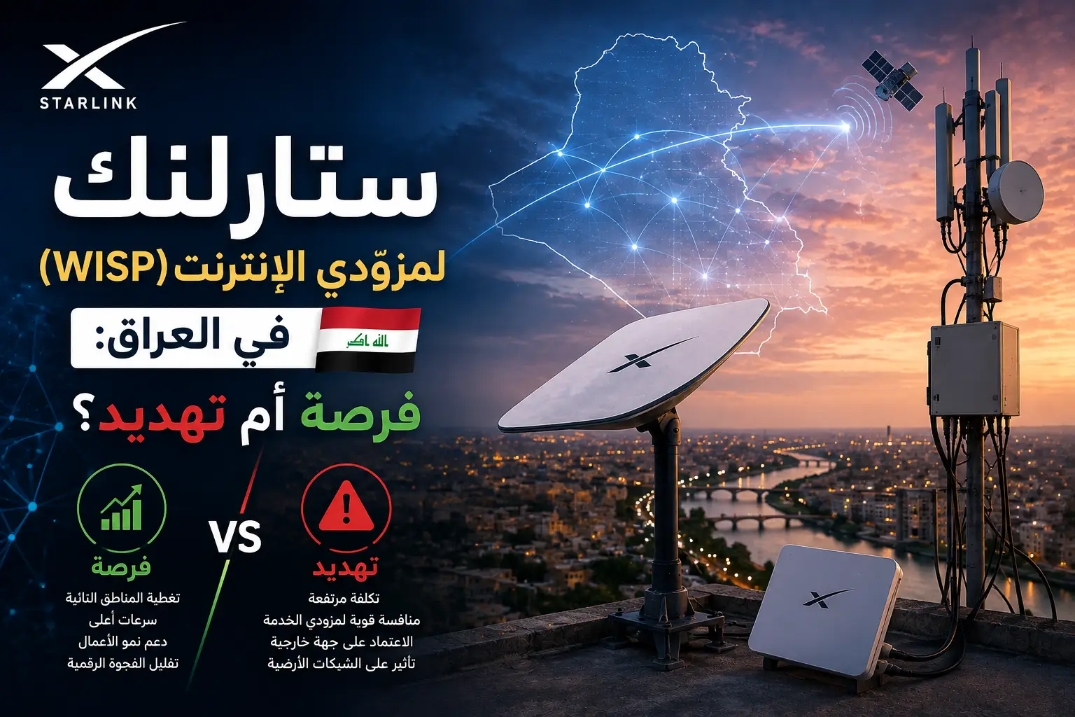 ستارلنك لمزوّدي الإنترنت (WISP) في العراق: فرصة أم تهديد؟ 2026 - مرام هوست