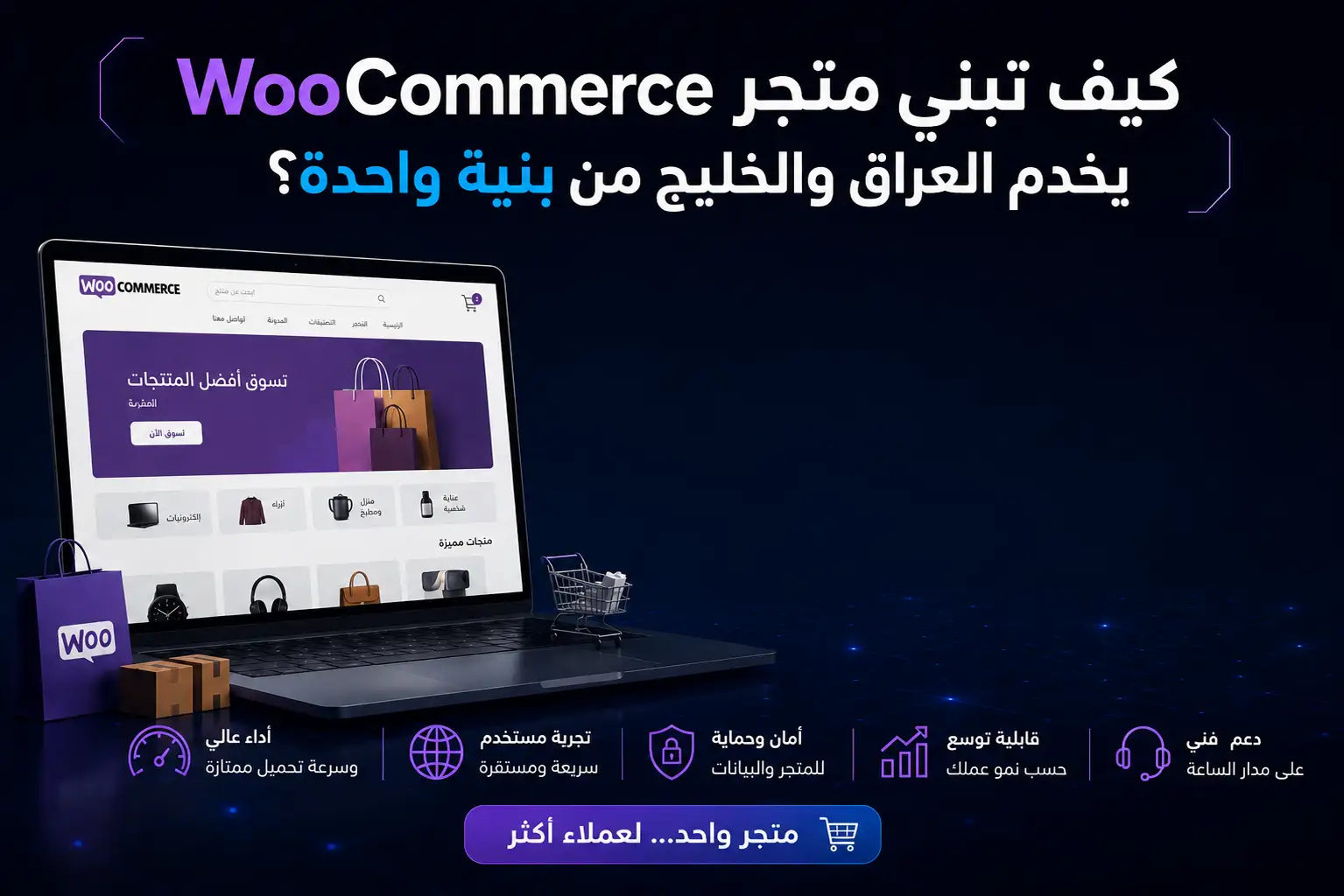 كيف تبني متجر WooCommerce يخدم العراق والخليج من بنية واحدة؟ - مرام هوست