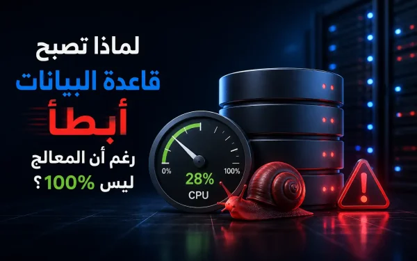 لماذا تصبح قاعدة البيانات أبطأ رغم أن المعالج ليس 100%؟ - مرام هوست
