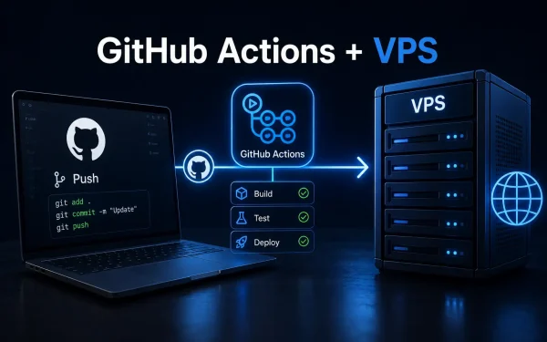 GitHub Actions + VPS: بناء CI/CD ينشر تطبيقك تلقائيًا عند كل Push - مرام هوست