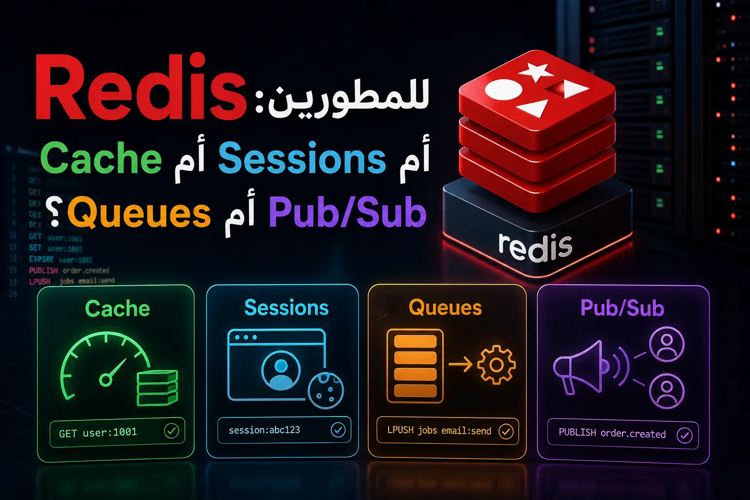 Redis للمطورين: Cache أم Sessions أم Queues أم Pub/Sub؟ - مرام هوست
