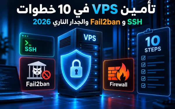 تأمين VPS في 10 خطوات: SSH وFail2ban والجدار الناري 2026 - مرام هوست