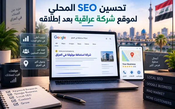 تحسين SEO المحلي لموقع شركة عراقية بعد إطلاقه - مرام هوست