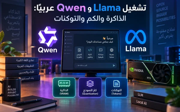 تشغيل Qwen وLlama عربيًا: الذاكرة والكمّ والتوكنات - مرام هوست