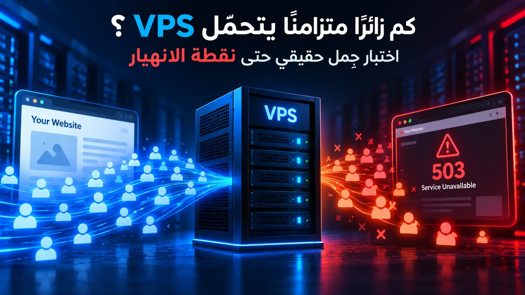 كم زائرًا متزامنًا يتحمّل VPS؟ اختبار حِمل حقيقي حتى نقطة الانهيار - مرام هوست