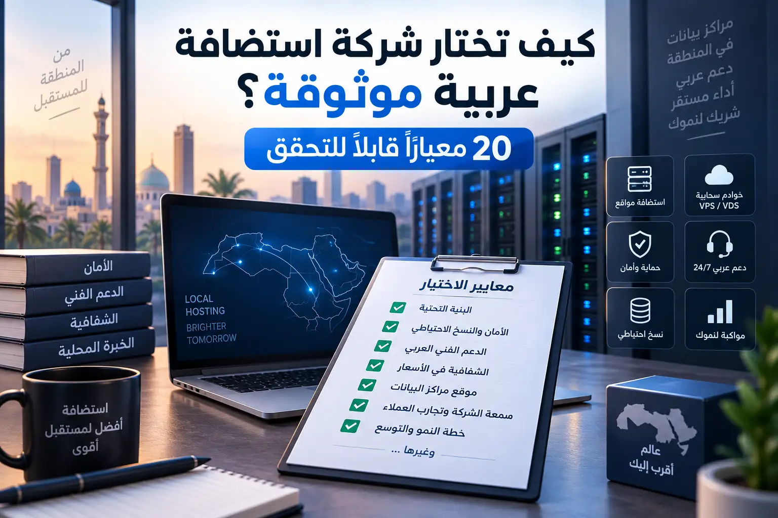 كيف تختار شركة استضافة عربية موثوقة؟ 20 معيارًا قابلًا للتحقق - مرام هوست