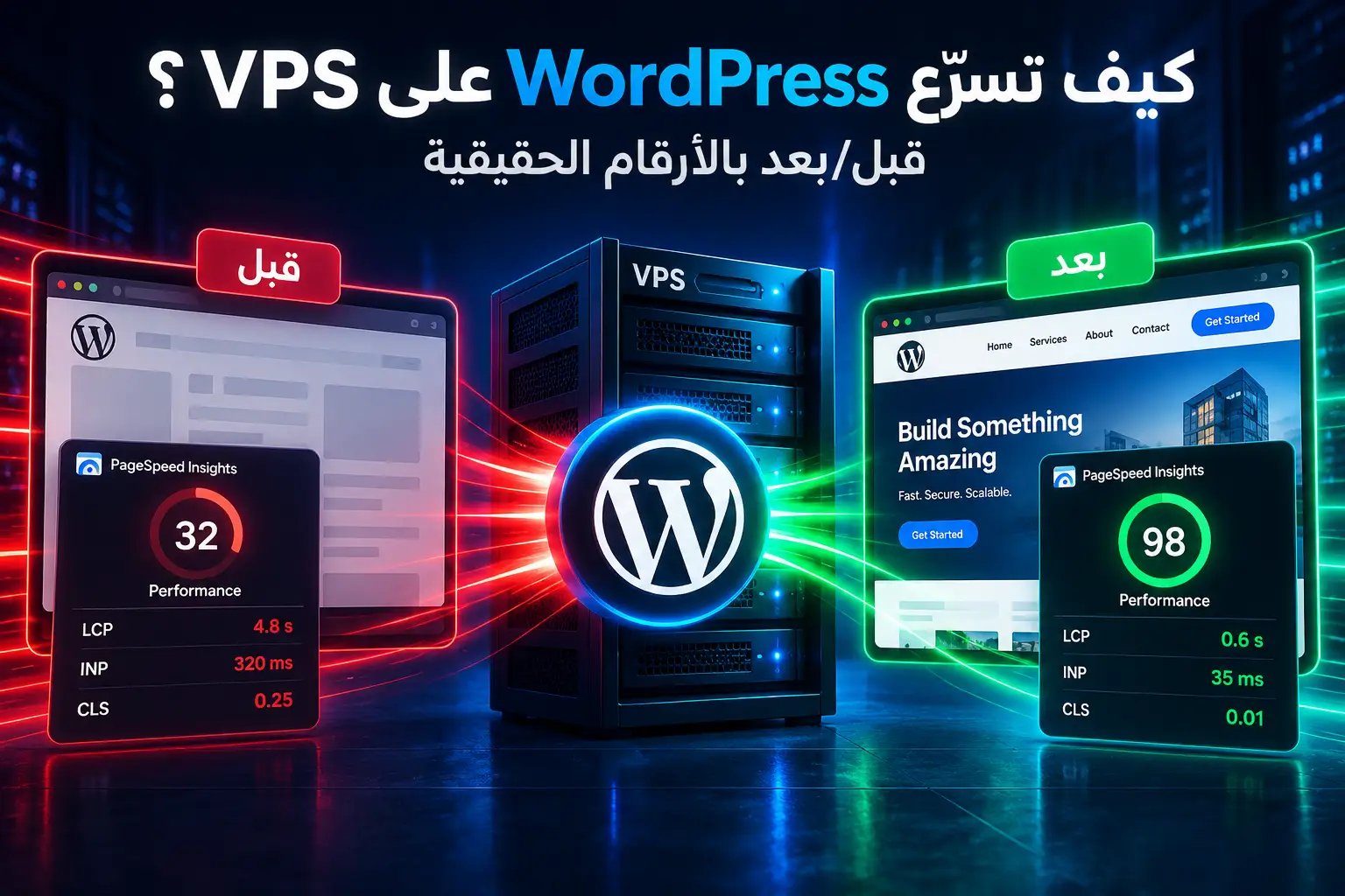 كيف تسرّع WordPress على VPS؟ قبل/بعد بالأرقام الحقيقية - مرام هوست