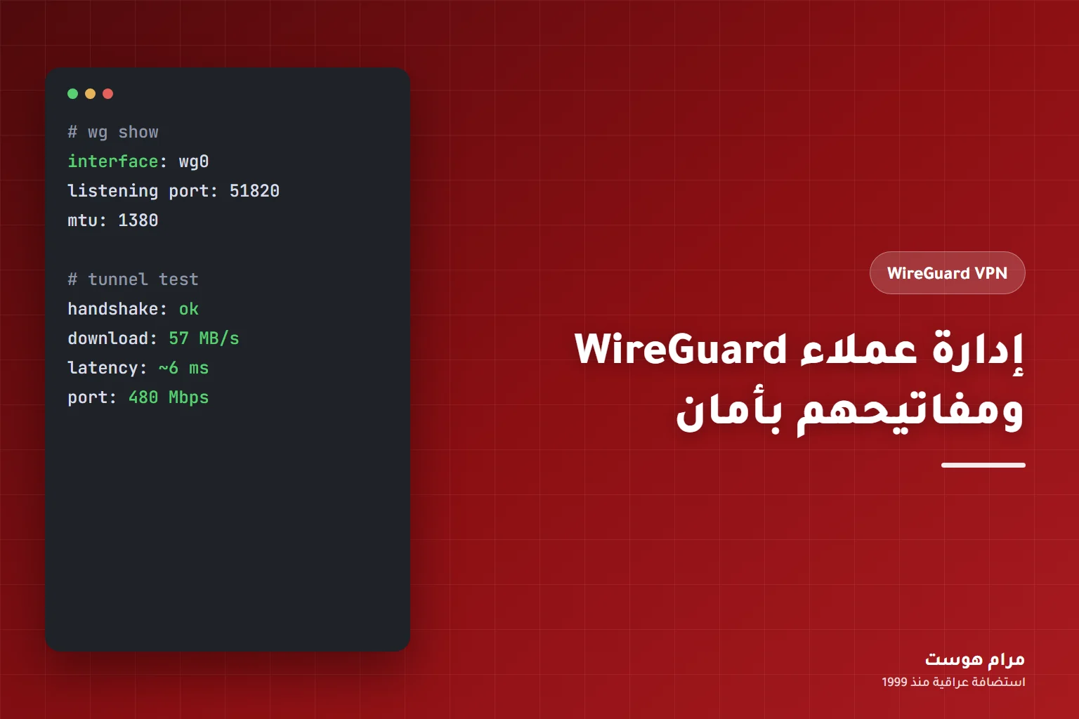 إدارة عملاء WireGuard ومفاتيحهم بأمان
