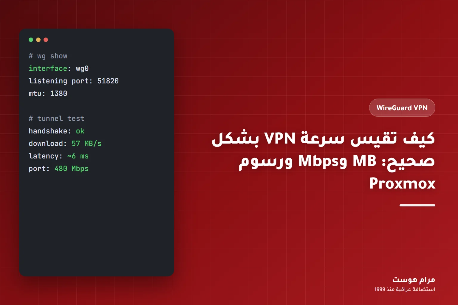 كيف تقيس سرعة VPN بشكل صحيح: MB وMbps ورسوم Proxmox