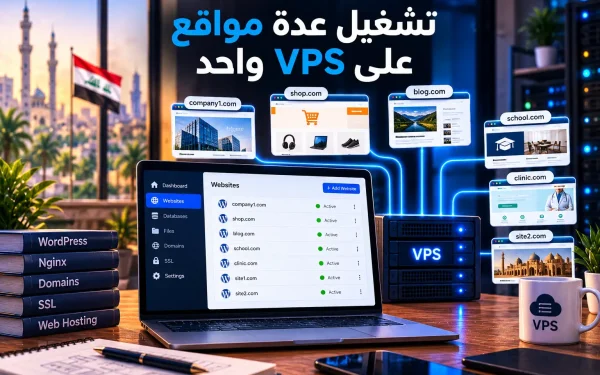 تشغيل عدة مواقع على VPS واحد: كم موقعًا يتحمّل خادمك فعلًا؟ (2026) - مرام هوست